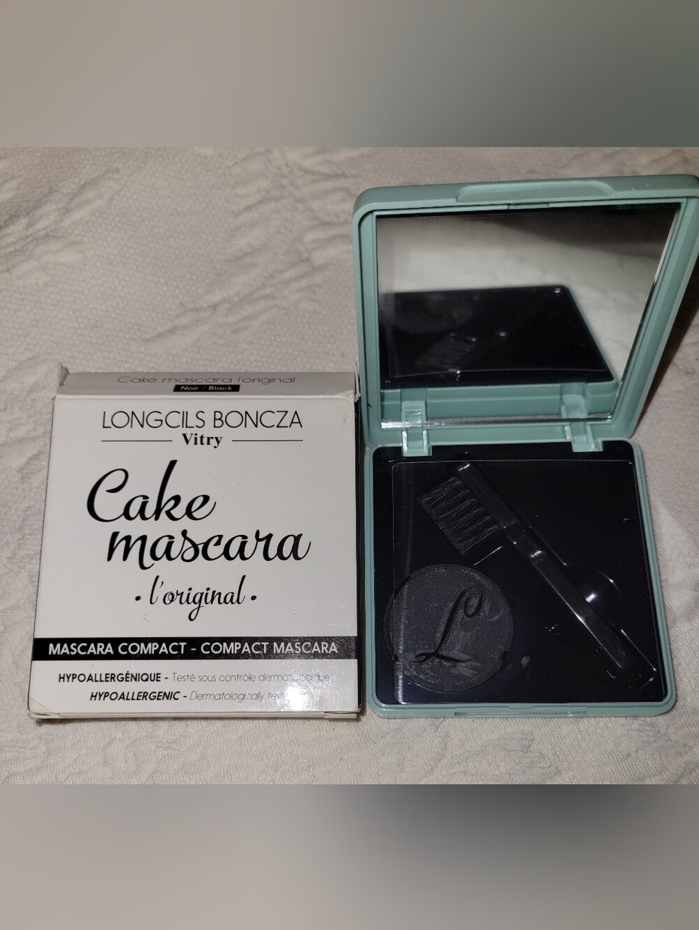 Longcils Boncza Vitry Cake Mascara l'original water-activated compact mascara